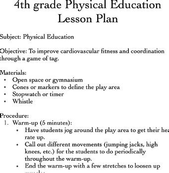 detailed lesson plan in p.e grade 4|Detailed Lesson Plan in Physical Education Grade 4 .
